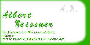 albert meissner business card